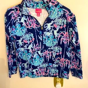 Lilly Pulitzer girls sweatshirt half zip